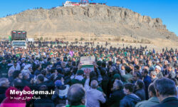 تشییع شهید گمنام مسجد صاحب‌الزمان(عج) روستای علویه ندوشن